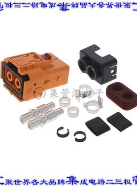 ELPA2Z16 矩形连接器2POS插头16mm母插口橙色压接自由悬挂