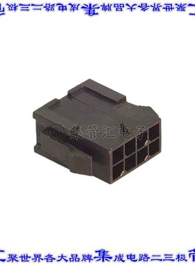 430200800 0430200800矩形连接器外壳8POS插头2排3mm公形引脚黑色