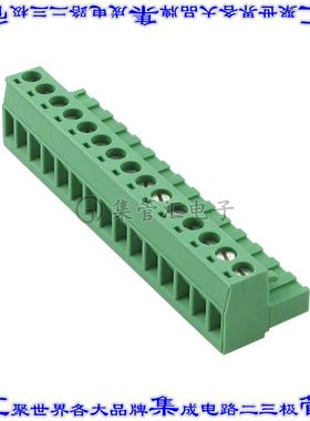 1757145 端子块连接器15POS插头母插口5.08mm绿色自由悬挂