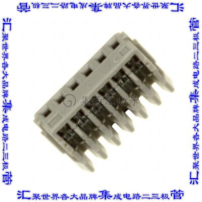 353293-6 矩形连接器6POS插座1.5mm母插口灰色IDC锡自由悬挂