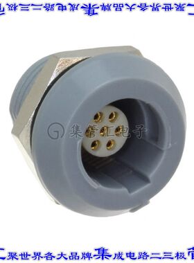 8P1P007200GRF01 圆形连接器7POS插座母插口焊杯镀金面板安装