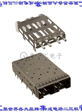 U77-C261M-2081 插拔式连接器机架成组(1 x 2)SFP+通孔直角压配