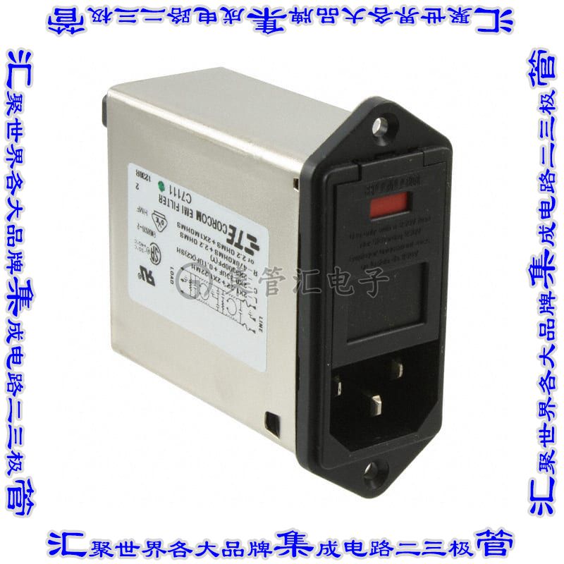 PM000DM6E 电源接入连接器3POS插座公插片模块IEC320-C14面板安装