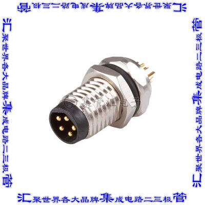 CDM814-05B-MT-F810-67 圆形连接器5POS插头公引脚焊杯镀金面板安