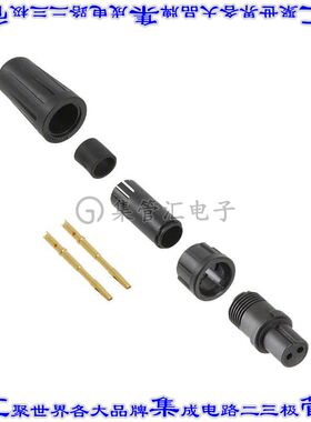 EN2C2F20G3 圆形连接器2POS插头母插口压接或焊杯镀金自由悬挂