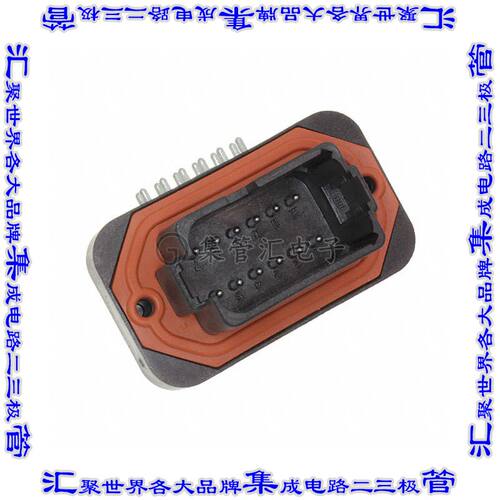 DT13-12PB-B016 针座连接器12POS接头2排4.44mm公形插针通孔