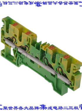 PSL 4/4A GNYE 端子块连接器4POS接地地面6.1mm绿色黄色10-21AWG