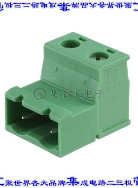 1828809 端子块连接器2POS插头公引脚7.62mm绿色自由悬挂
