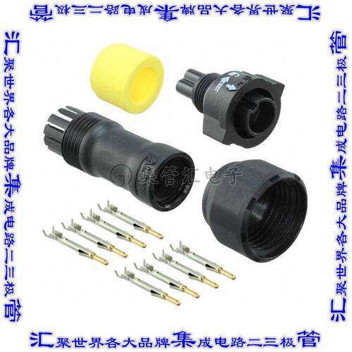 BD-08BMMA-QL8MP0 圆形连接器8(数据)插座公形引脚压接镀金自由悬