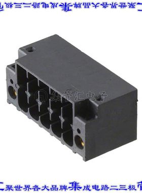 1787043 端子块连接器10POS接头公引脚带罩2排3.5mm黑色90DEG通孔