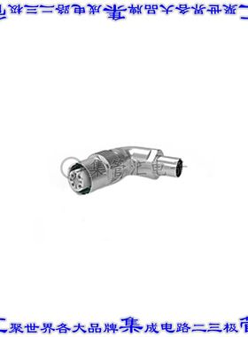 1-2823588-2 圆形连接器4POS插座母插口压接镀金自由悬挂直角