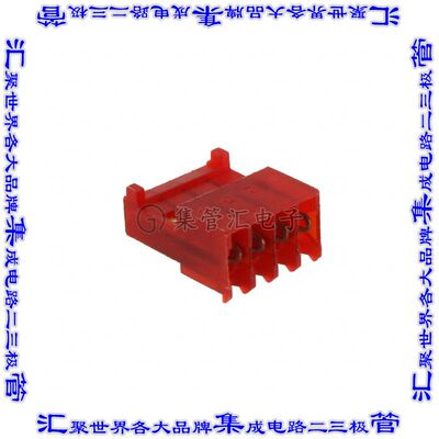 现货 3-644042-4 矩形连接器4POS插座2.54mm母插口红色IDC