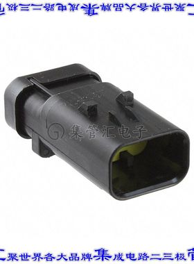 776535-3 矩形连接器外壳3POS插座4.5mm公形引脚黑色自由悬挂