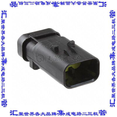 776535-3 矩形连接器外壳3POS插座4.5mm公形引脚黑色自由悬挂