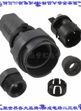 PXP7011/02P/ST/0911 圆形连接器2(电源)插座公形引脚螺钉镍自由