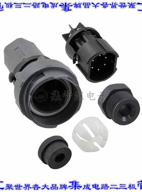 PXP7011/06P/ST/0507 圆形连接器6(电源)插座公形引脚螺钉镍自由