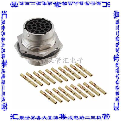 RT071619SNH-K 圆形连接器19POS插座母插口压接镀金面板安装