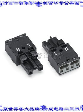 770-202 端子块连接器2POS插头母插口1mm黑色自由悬挂