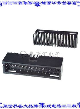 6-87579-2 针座连接器30POS接头2排2.54mm公形插针通孔直角锡