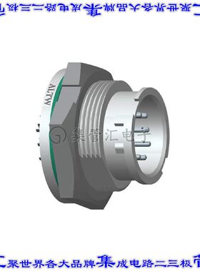 ACD-10PMMS-LC7001 圆形连接器10POS插座公形引脚焊杯镀金面板安