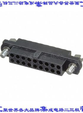 M80-4131898 矩形连接器外壳18POS插座2排2mm母形插口黑色自由悬