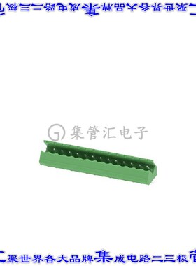 1769586 端子块连接器14POS接头公引脚带罩5.08mm绿色45DEG通孔