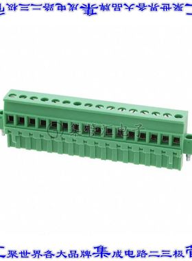 1835232 端子块连接器16POS插头母插口5.08mm绿色自由悬挂