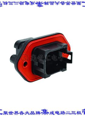 AT04-08PB-PMR7G 矩形连接器外壳8POS插座2排公形引脚黑色面板安