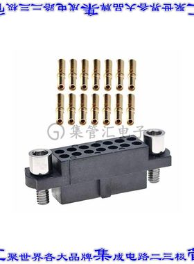 M80-4802605 矩形连接器26POS插座2排2mm母插口黑色压接镀金自由