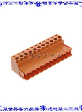 1627330000 端子块连接器11POS插头公引脚5.08mm橙色自由悬挂