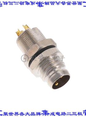 ALBKM08-FM8BR3-SL 圆形连接器3POS插座公形引脚焊杯面板安装