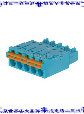 TBP03P2-350-05BEOR 端子块连接器5POS插头母插口3.5mm蓝色自由悬