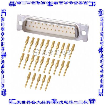 DBMA25PF225 连接器25POS插头公引脚2排D-Sub面板安装