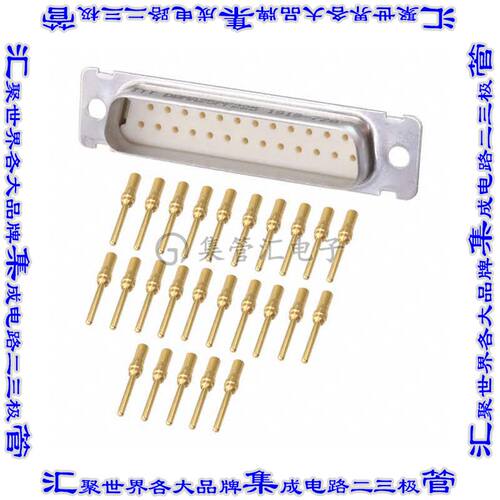 DBMA25PF225 连接器25POS插头公引脚2排D-Sub面板安装