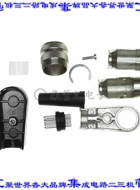 T3504005U 圆形连接器8POS插头公引脚焊杯银自由悬挂直角