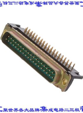 DCM37P732N 连接器37POS插头公引脚2排D-Sub通孔直角