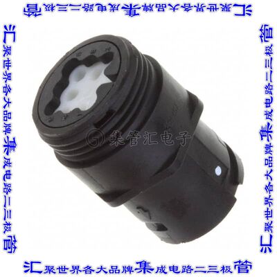 1445826-3 圆形连接器8POS插座外壳用于公插针黑色自由悬挂