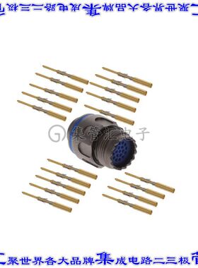 FGN.2M.319.XLCM 圆形连接器19POS插头公引脚压接镀金自由悬挂