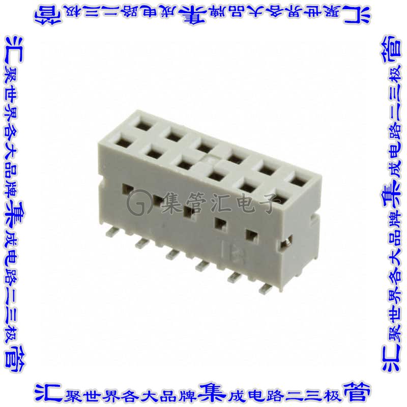 89898-306ALF 针座连接器12POS插座2排2.54mm母形插口表贴SMD镀金