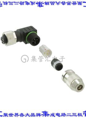 21011405091 圆形连接器4POS插座母插口IDC镀金自由悬挂直角