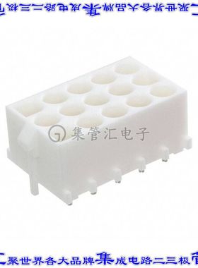 641976-4 针座连接器15POS接头3排6.35mm公形插针通孔直针镀金