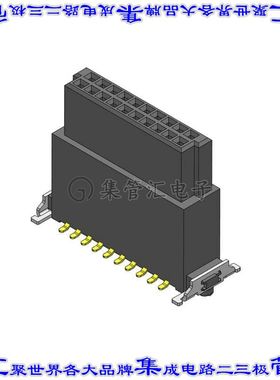CBEC224-1079B001C1AF 针座连接器20POS插座2排1.27mm母形插口表