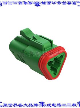 AT06-3S-GRN 矩形连接器外壳3POS插头2排母形插口绿色自由悬挂
