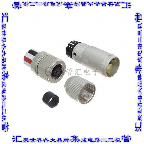 1424672 圆形连接器5POS插座母插口弹簧架镀金自由悬挂