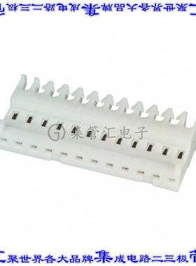 4-644563-2 矩形连接器12POS插座2.54mm母插口白色IDC锡自由悬挂