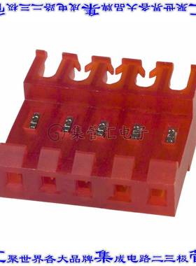 3-640601-5 矩形连接器5POS插座3.96mm母插口红色IDC锡自由悬挂