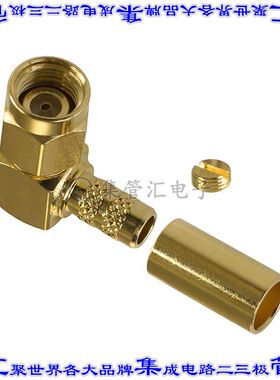 132122RP 同轴连接器RP-SMA插头母形插口焊接50欧姆自由悬挂直角