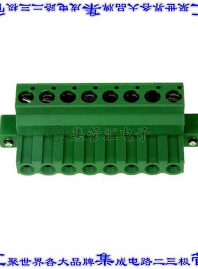 796859-8 端子块连接器8POS插头母插口5.08mm绿色自由悬挂