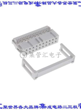 71600-220LF 矩形连接器20POS插座2排2.54mm母插口灰色IDC镀金自