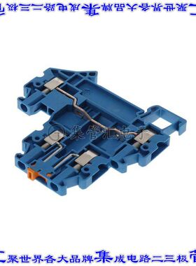 3044641 端子块连接器4POS断连馈通式2排5.2mm蓝色12-26AWG